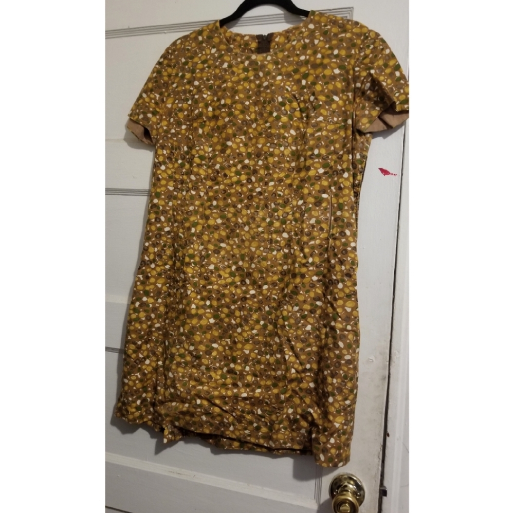 Brown Speckled Vintage Dress